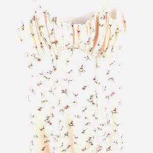 NWT Row. A Floral Puff Mini Dress Size Medium